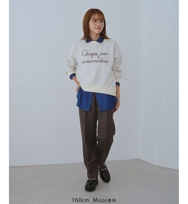 Rope&rsquo;Picnic「スリートーンツイードテーパードパンツ/セットアップ対応」|チノ|