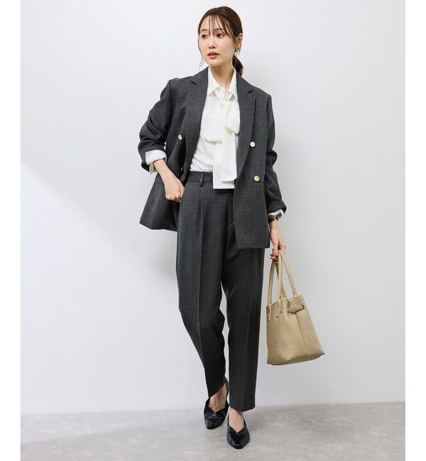 Rope&rsquo;Picnic「スリートーンツイードテーパードパンツ/セットアップ対応」|チノ|