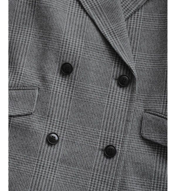 Rope&rsquo;Picnic「ジャージメルトン無地＆チェックオーバーPコート/一部WEB限定カラー・リンクコーデ」|ピーコート|