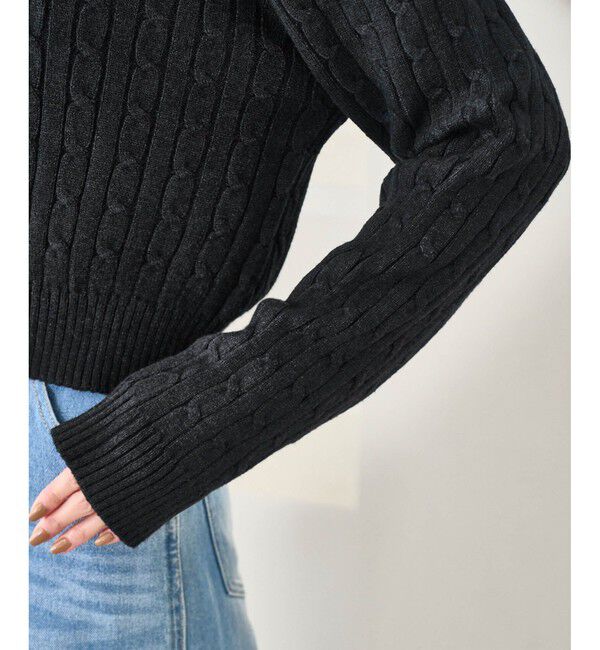 Rope&rsquo;Picnic「【BEVERLYHILLS POLO CLUB・WEB限定】ケーブル編みクロップドニットプルオーバー」|ニット・セーター|