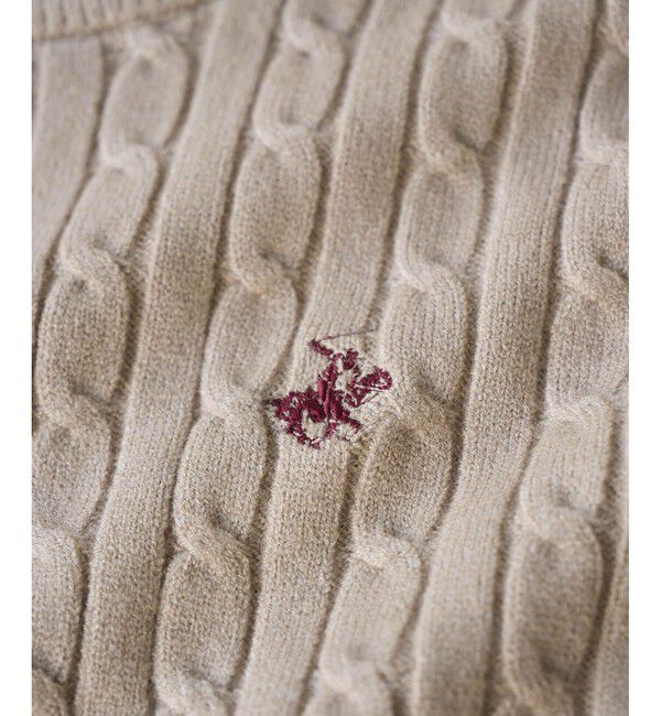Rope&rsquo;Picnic「【BEVERLYHILLS POLO CLUB・WEB限定】ケーブル編みクロップドニットプルオーバー」|ニット・セーター|