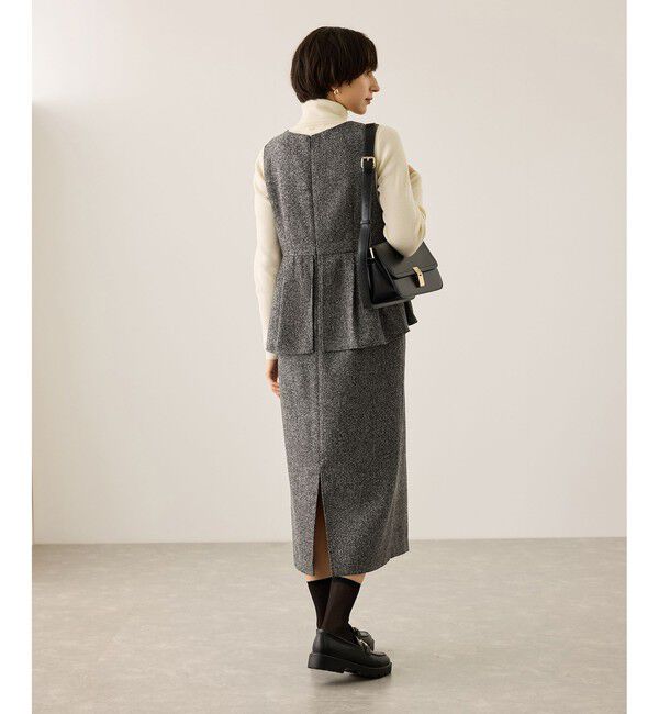 Rope&rsquo;Picnic「【新色追加】レイヤード風ペプラムジャンパースカート」|ワンピース|