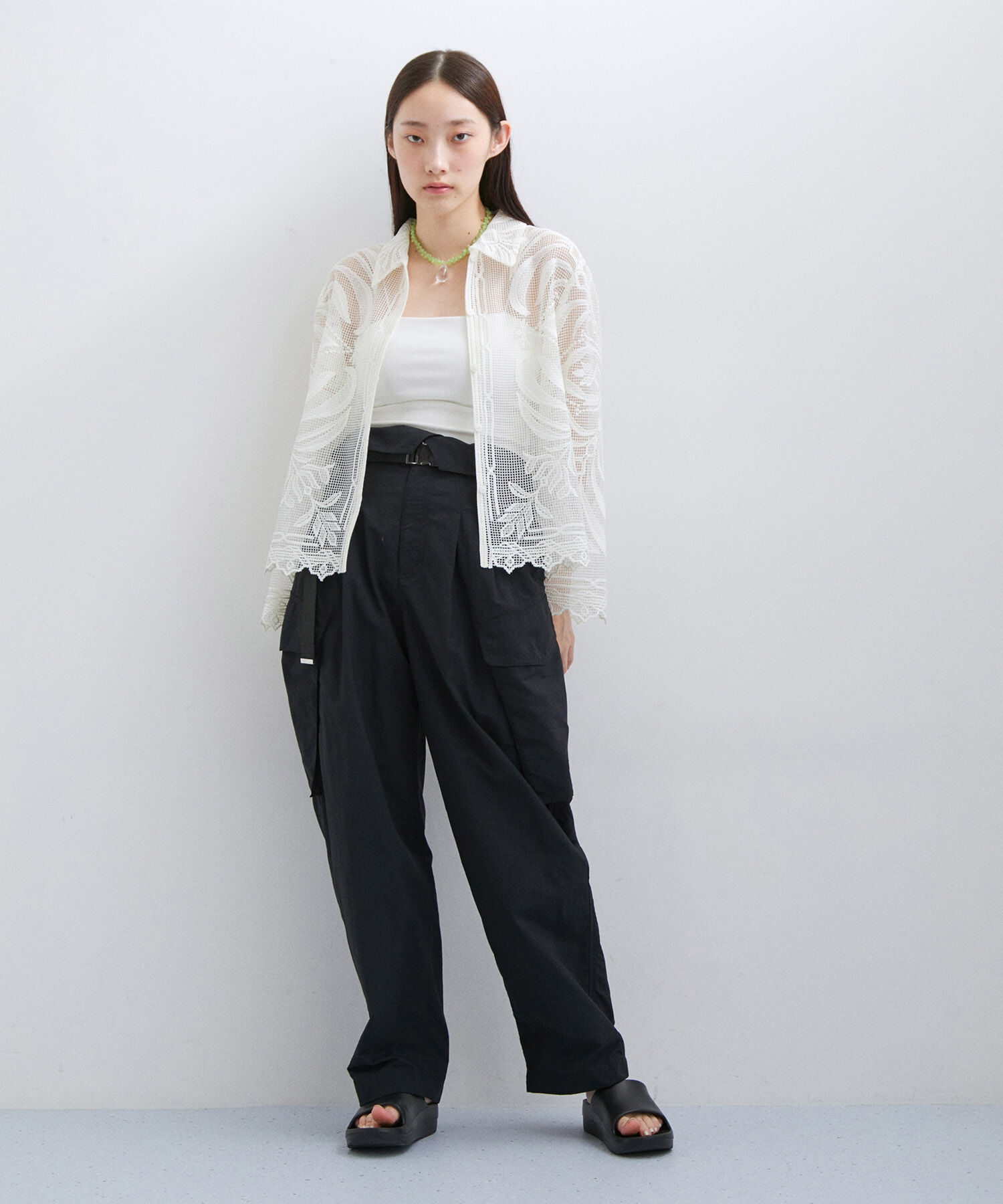 ADAM ET ROPE'「【サステナブル】リサイクルナイロンカーゴパンツ」|カーゴ|