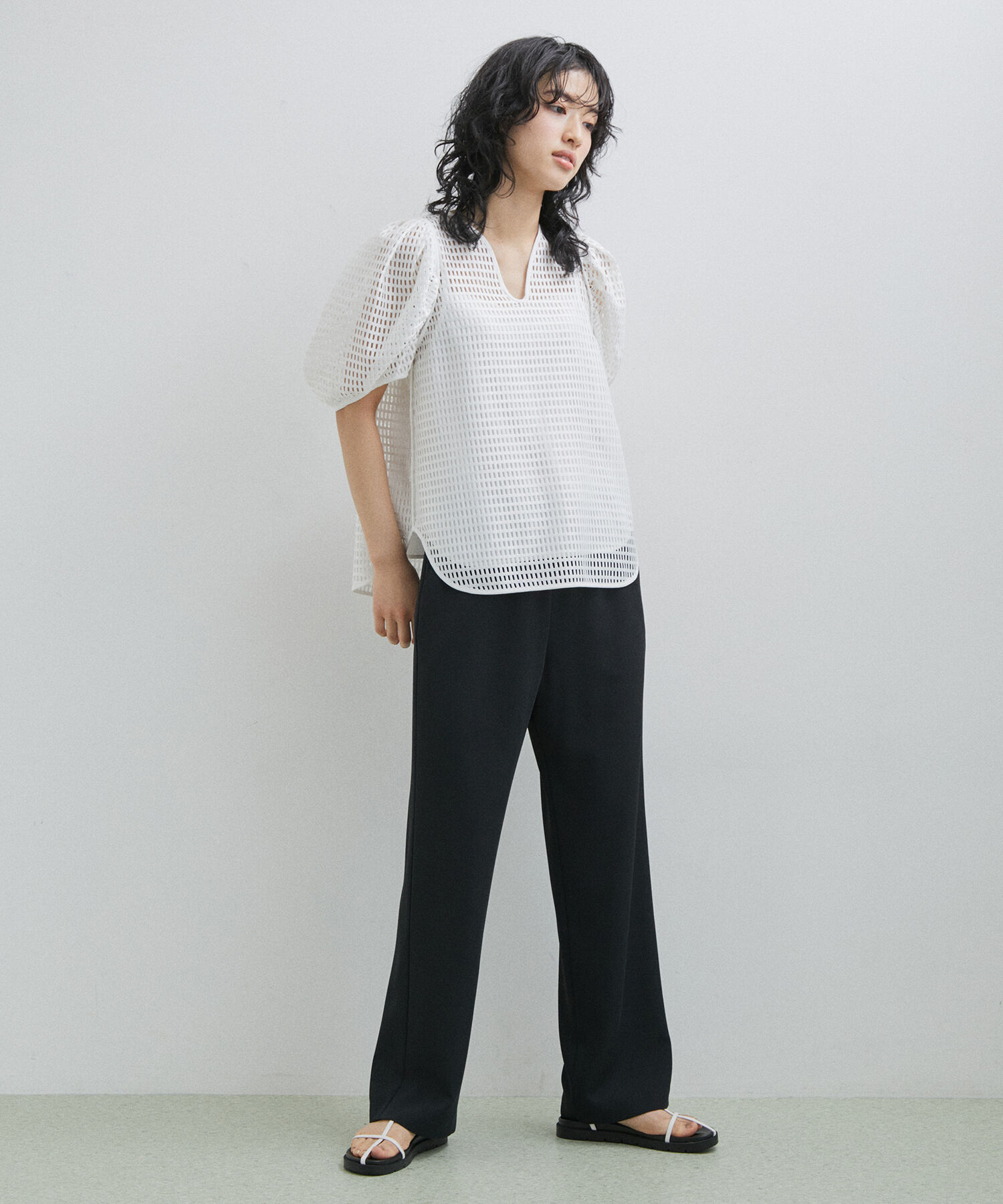 ADAM ET ROPE'「セミフレアイージーパンツ」|その他|