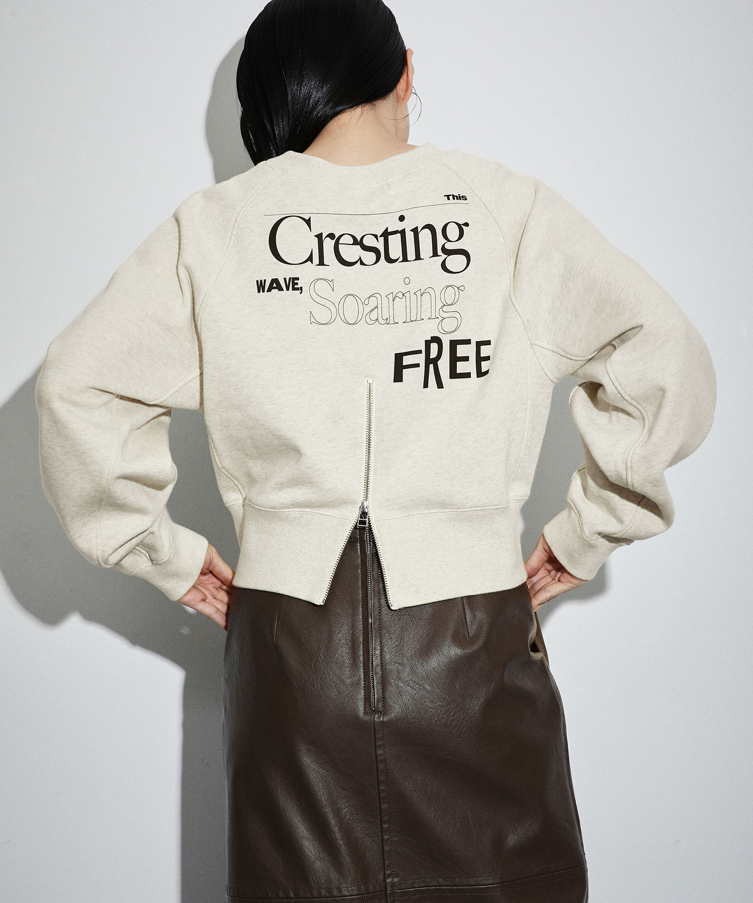 ADAM ET ROPE'「【サステナブル】クロップドスウェット」|スウェット・ジャージ|キナリ系(18)