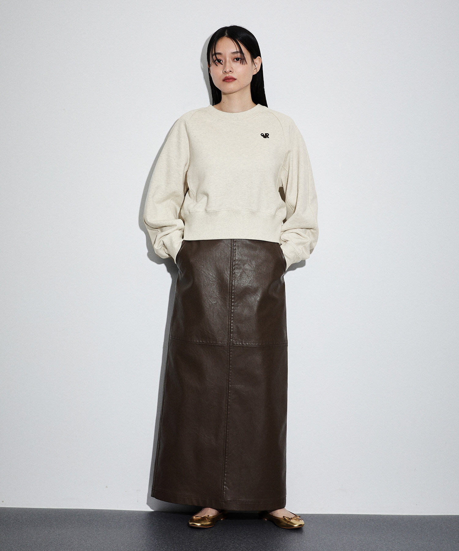 ADAM ET ROPE'「【サステナブル】クロップドスウェット」|スウェット・ジャージ|