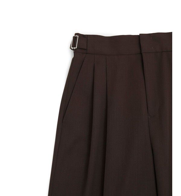 ADAM ET ROPE'「【防シワ】・【洗える】2タックワイドスラックス」|スラックス|