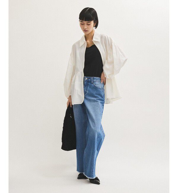 ADAM ET ROPE'「【サステナブル】ペプラムブラウス」|シャツ・ブラウス|