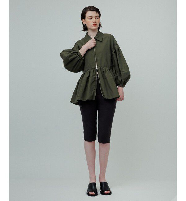 ADAM ET ROPE'「【サステナブル】ペプラムブラウス」|シャツ・ブラウス|