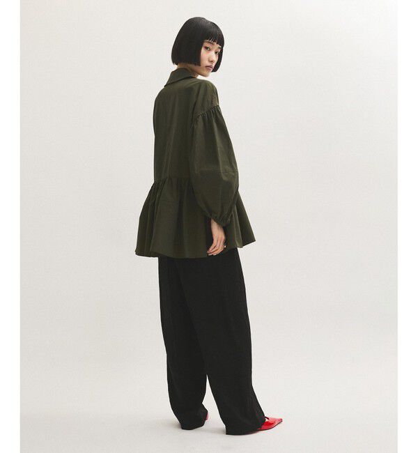 ADAM ET ROPE'「【サステナブル】ペプラムブラウス」|シャツ・ブラウス|