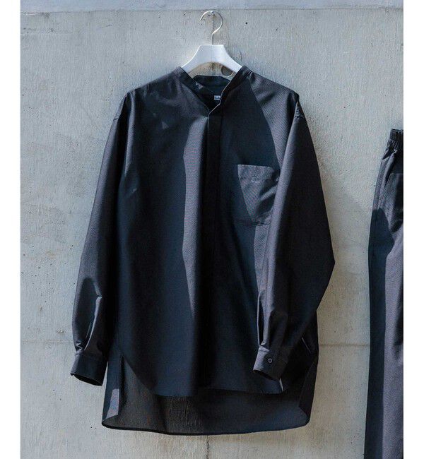 ADAM ET ROPE'「【ACT/アクト】超軽量 オーバーサイズ シアー バンドカラーシャツ / 速乾 / ストレッチ / イージーケア」|シャツ・ブラウス|