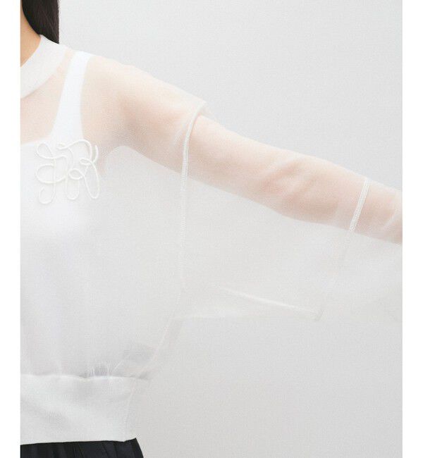 ADAM ET ROPE'「シアーロゴカーディガン」|カーディガン|