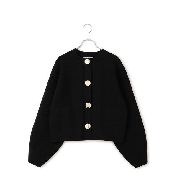 ADAM ET ROPE'「【WEB限定】・【サステナブル】セレクトネックウェーブボタンカーディガン」|カーディガン|