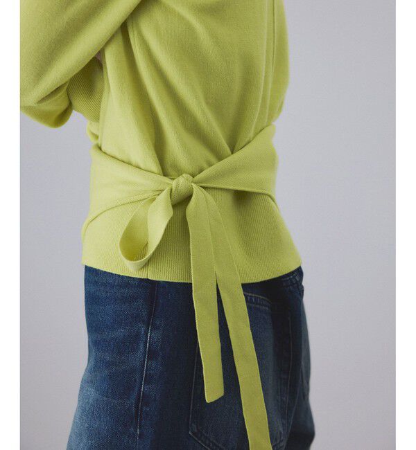 ADAM ET ROPE'「梳毛クルーネックカーディガンストールセット」|カーディガン|