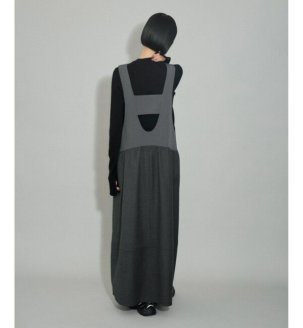 ADAM ET ROPE'「【WEB限定】ディープネックAラインワンピース」|ワンピース|