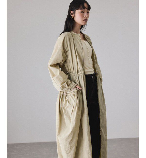 ADAM ET ROPE'「ナイロンコクーンワンピースコート」|その他|ベージュ(27)