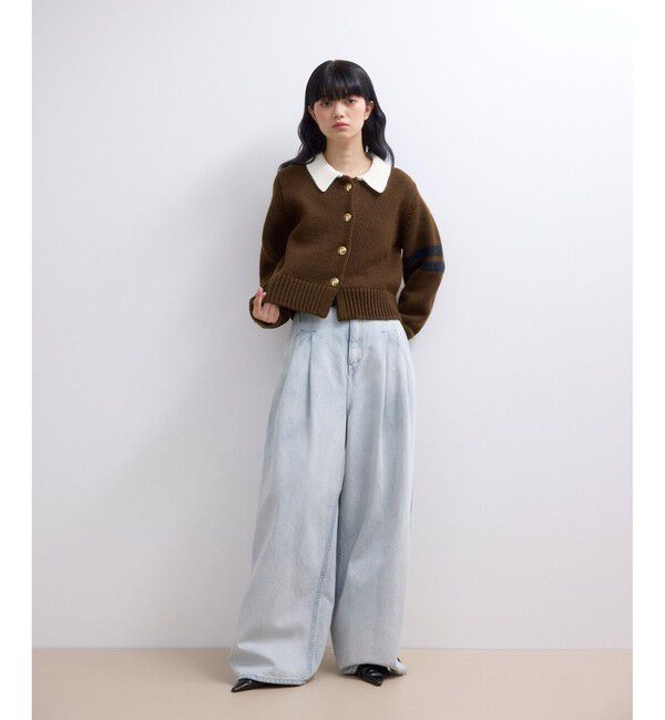 ADAM ET ROPE'「【WEB限定】ポロニットカーディガン」|カーディガン|