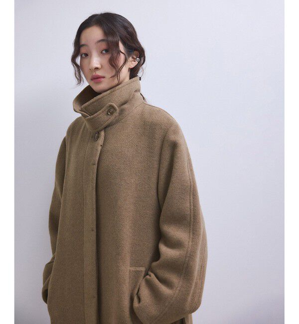 ADAM ET ROPE'「【WEB限定】ベルテッドオーバーサイズロングコート」|ステンカラーコート|ブラウン系(22)