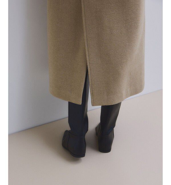 ADAM ET ROPE'「【WEB限定】ベルテッドオーバーサイズロングコート」|ステンカラーコート|