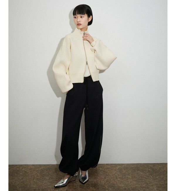 ADAM ET ROPE'「【WEB限定】ショートジャカードドライバーズニット」|カーディガン|