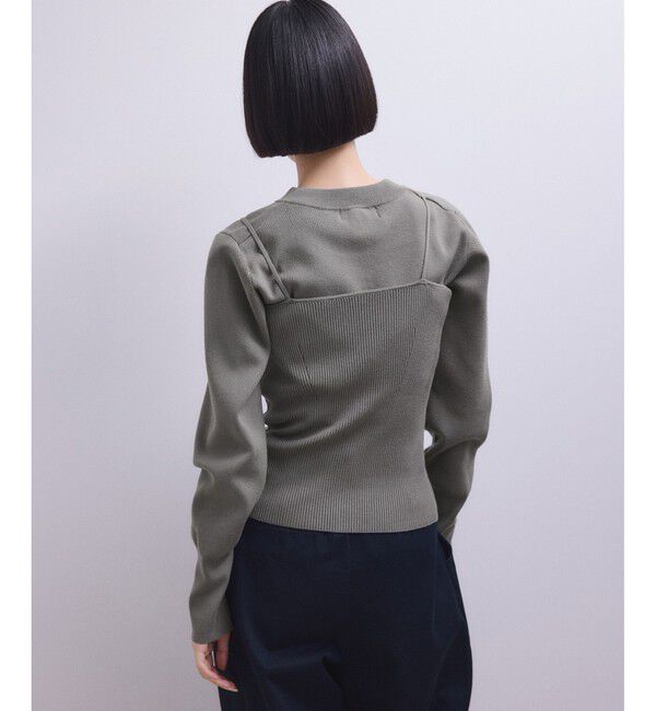 ADAM ET ROPE'「【WEB限定】キャミソールセットクロップドカーディガン」|カーディガン|