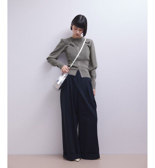 ADAM ET ROPE'「【WEB限定】キャミソールセットクロップドカーディガン」|カーディガン|