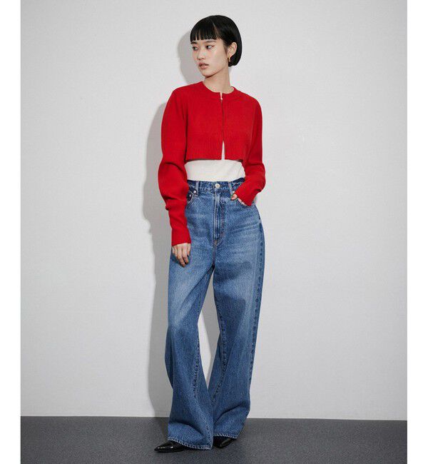 ADAM ET ROPE'「【WEB限定】キャミソールセットクロップドカーディガン」|カーディガン|