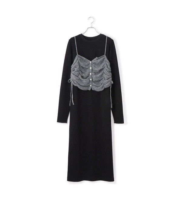ADAM ET ROPE'「【WEB限定】ニットキャミソールセットワンピース」|ワンピース|