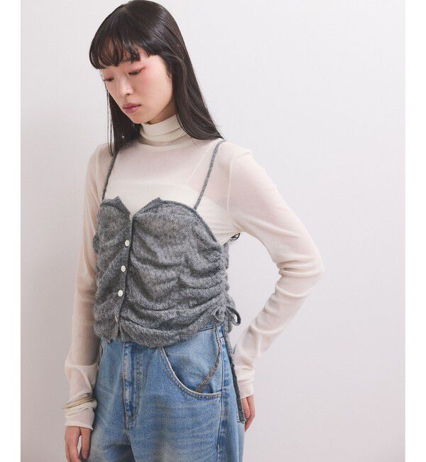 ADAM ET ROPE'「【WEB限定】ニットキャミソールセットワンピース」|ワンピース|