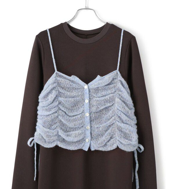 ADAM ET ROPE'「【WEB限定】ニットキャミソールセットワンピース」|ワンピース|