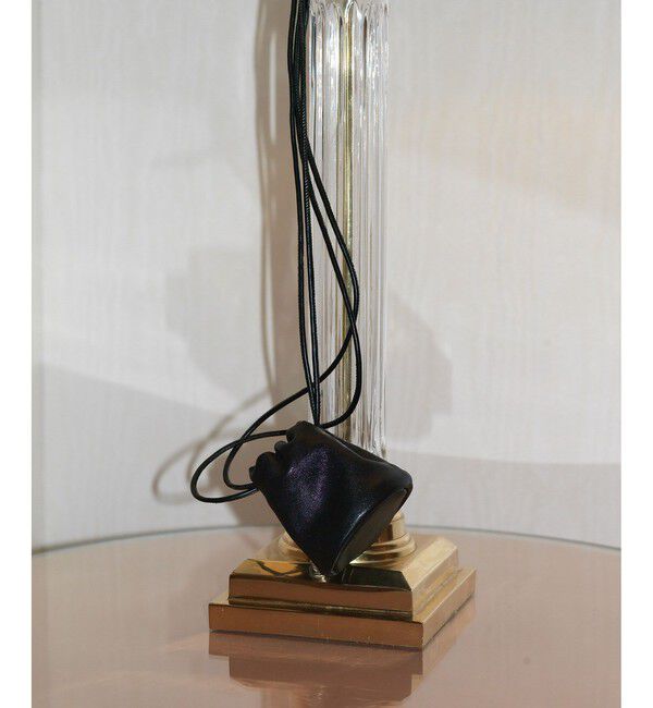 ADAM ET ROPE'「【PFT】Drawstrig Mini Pochette」|ショルダー・メッセンジャー|ブラック(01)