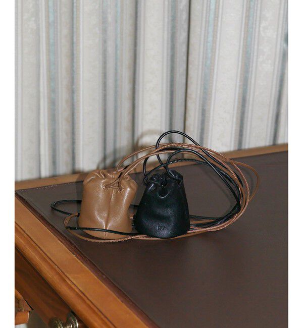 ADAM ET ROPE'「【PFT】Drawstrig Mini Pochette」|ショルダー・メッセンジャー|