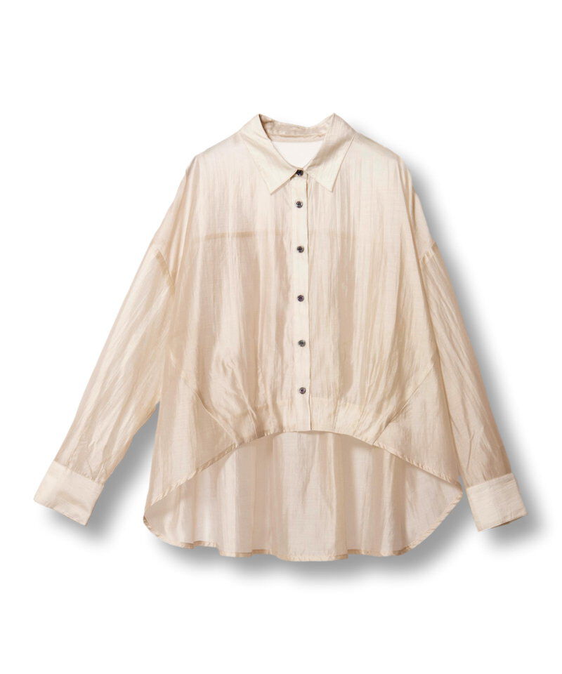  「シアーバックギャザーブラウス」|シャツ・ブラウス|