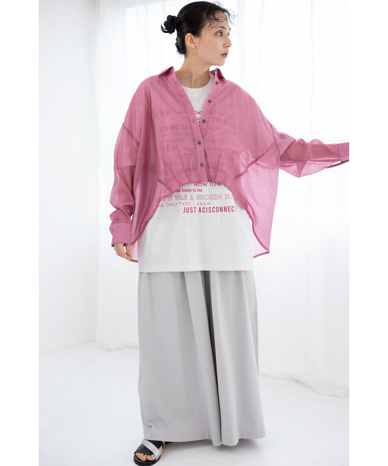  「シアーバックギャザーブラウス」|シャツ・ブラウス|