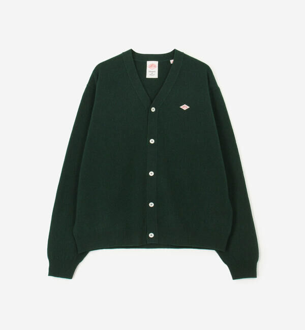 DANTON「DANTON | ラムウール Vネックニットカーディガン MEN」|ニット・セーター|DKGREEN