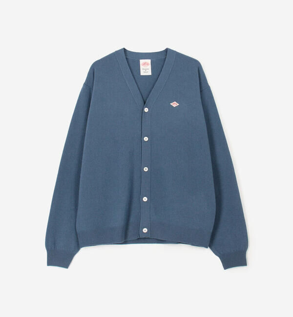 DANTON「DANTON | ラムウール Vネックニットカーディガン MEN」|ニット・セーター|BLUE系1