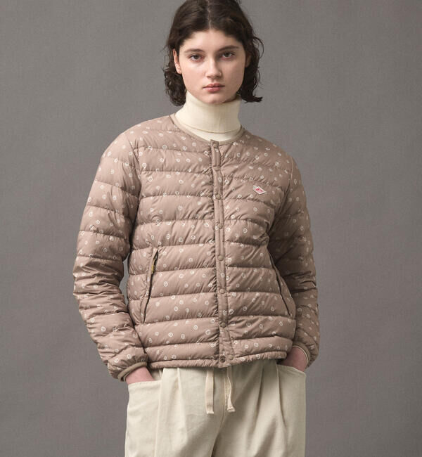 DANTON「DANTON | インナーダウンジャケット PRINT WOMEN」|ダウン|BEIGE系1