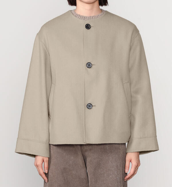 ORCIVAL「ORCIVAL | リバーウール ノーカラーブルゾン WOMEN」|テーラードジャケット|
