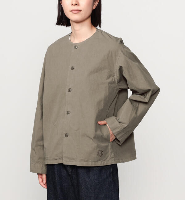 ORCIVAL「ORCIVAL | コットンツイル ノーカラーシャツブルゾン WOMEN」|シャツ・ブラウス|