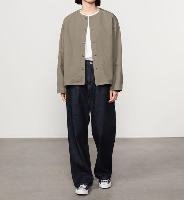 ORCIVAL「ORCIVAL | コットンツイル ノーカラーシャツブルゾン WOMEN」|シャツ・ブラウス|