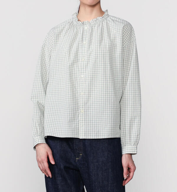 ORCIVAL「ORCIVAL | コットンワッシャー ギャザーブラウス WOMEN」|シャツ・ブラウス|