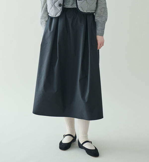 LE GLAZIK「LE GLAZIK | メモリーツイル タックスカート WOMEN」|スカート|