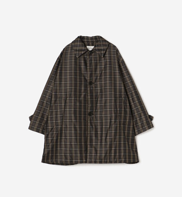 LE GLAZIK「LE GLAZIK | ツイルチェック ショートコート WOMEN」|ダウン|