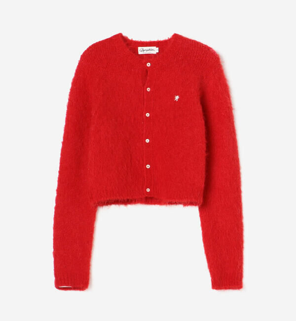 GYMPHLEX「Gymphlex | シャギーニット ショートカーディガン WOMEN」|ニット・セーター|