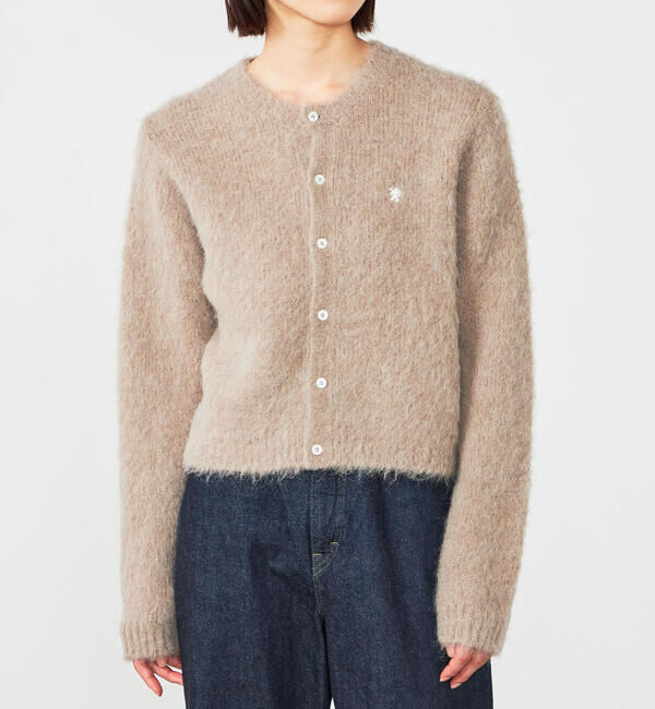 GYMPHLEX「Gymphlex | シャギーニット ショートカーディガン WOMEN」|ニット・セーター|BROWN系1