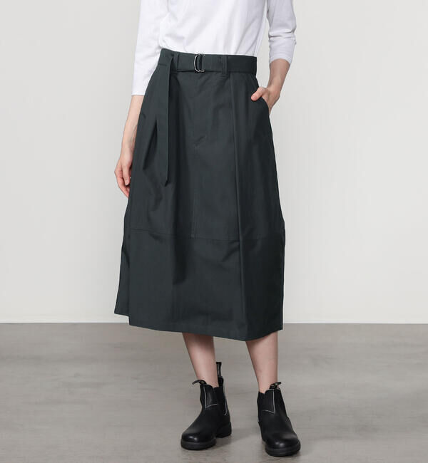  「HAVERSACK | 〈別注〉コットン ベルテッドコクーンスカート WOMEN」|スカート|