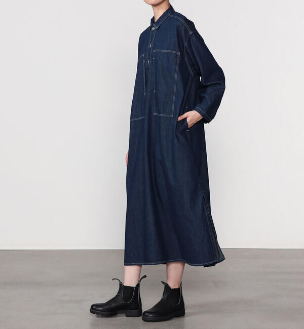  「orSlow | デニム プルオーバーシャツワンピース WOMEN」|ワンピース|