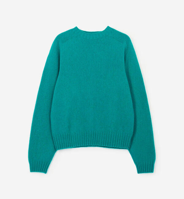 Morris & Sons「MORRIS & SONS | ジーロンラム クルーネックニット WOMEN」|ニット・セーター|GREEN