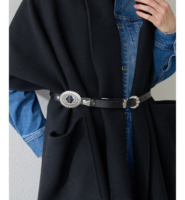 Hoaw.「【Hoaw.】コンチョベルト」|ベルト|ブラック