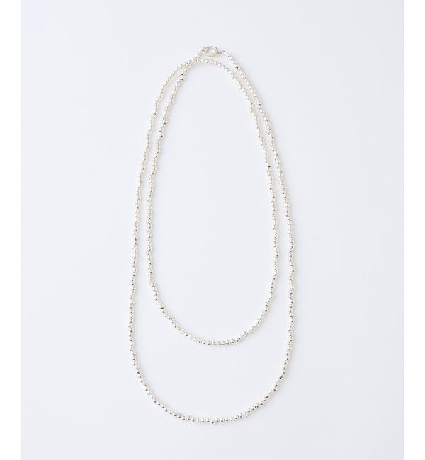 Hoaw.「【Hoaw.】シルバービース ロングネックレス」|リング|